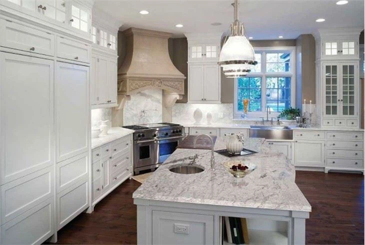 Indian New River White Polished Granite Kitchen Island top(001)(001)